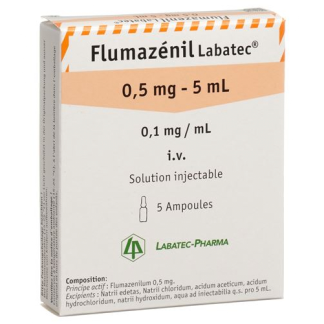 Флумазенил Лабатек 0,5 мг / 5 мл 5 ампул по 5 мл