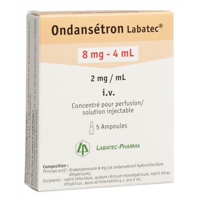 Ондансетрон Лабатек концентрат для инфузий 8 мг / 4 мл 5 ампул по 4 мл