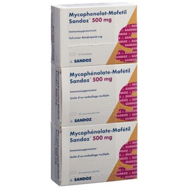 Микофенолат Мофетил Сандоз 500 мг 150 таблеток покрытых оболочкой