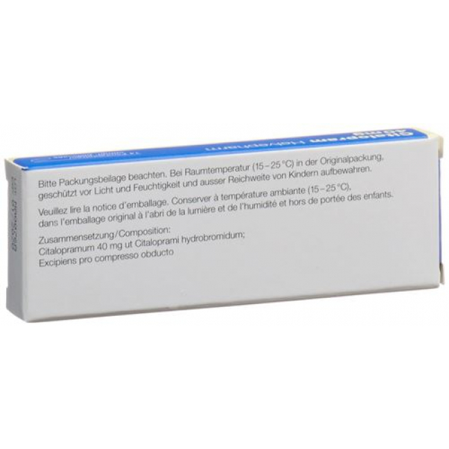 Циталопрам Хелвефарм 40 мг 14 таблеток покрытых оболочкой