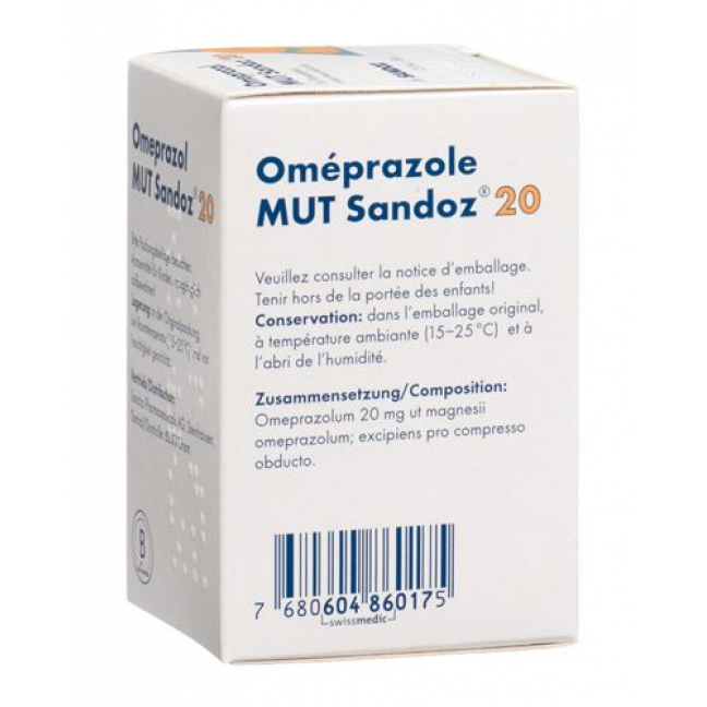 Омепразол Мут Сандоз 20 мг 56 таблеток покрытых оболочкой