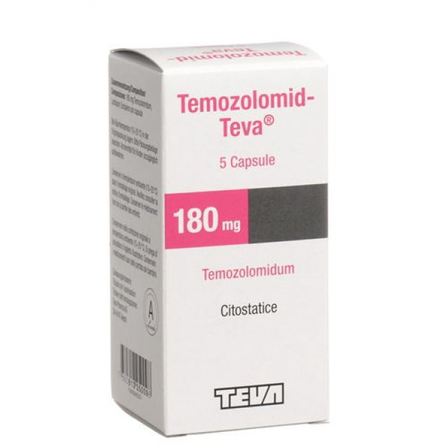 Темозоломид Тева 180 мг 5 капсул