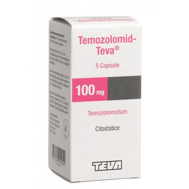 Темозоломид Тева 100 мг 5 капсул