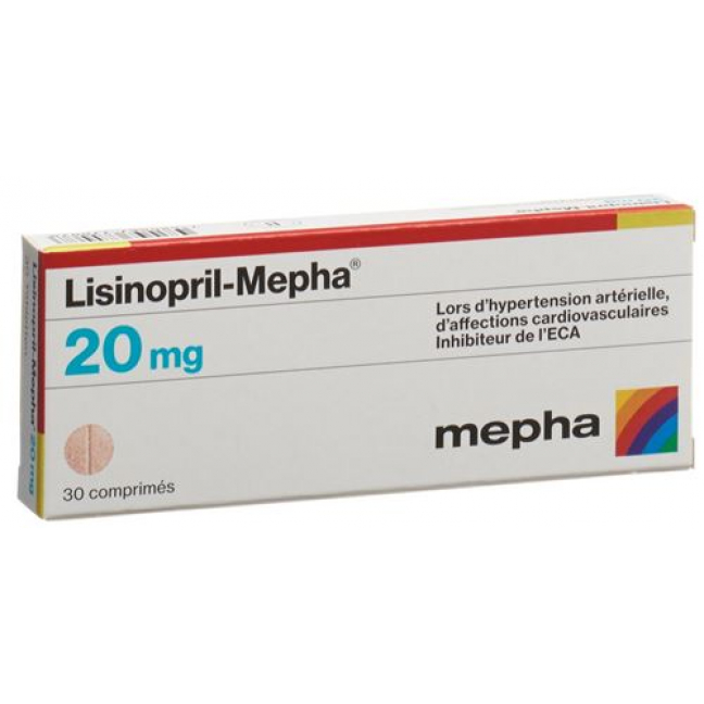 Лизиноприл Мефа 20 мг 30 таблеток 