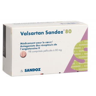 Валсартан Сандоз 80 мг 98 таблеток покрытых оболочкой