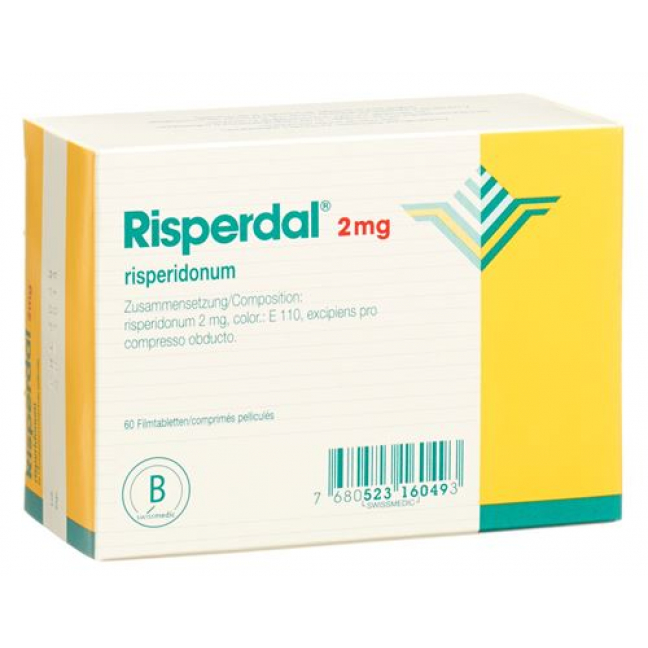 Риспердал 2 мг 60 таблеток покрытых оболочкой