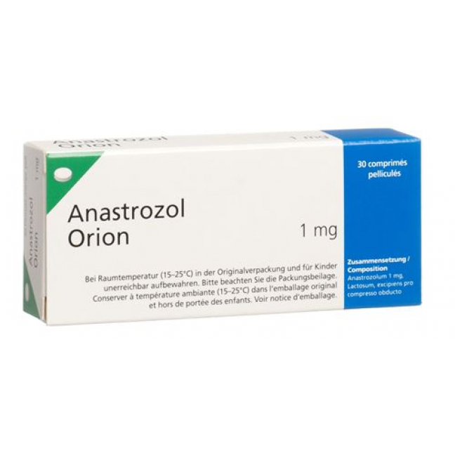 Анастрозол Oриoн 1 мг 30 таблеток покрытых оболочкой