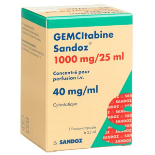 Гемцитабин Сандоз 1000 мг/25 мл флакон концентрат для инфузий