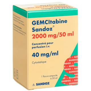 Гемцитабин Сандоз 2000 мг/50 мл флакон концентрат для инфузий