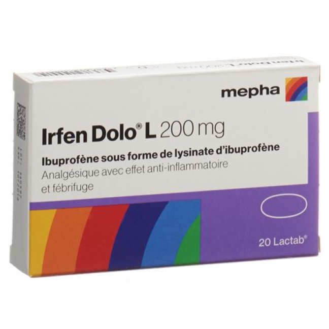 Ирфен Доло Л 200 мг 20 таблеток покрытых оболочкой