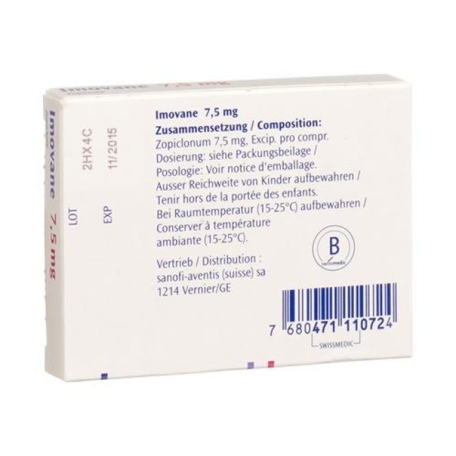 Імован плівкова таблетка 7,5 мг 10 шт Імован плівкова таблетка 7,5 мг 10 шт