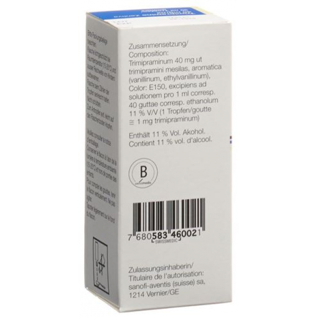 Тримипрамин Зентива капли 40 мг/мл 30 мл