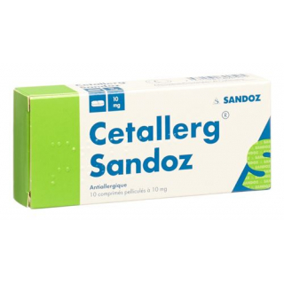 Цеталлерг Сандоз 10 мг 10 таблеток покрытых оболочкой