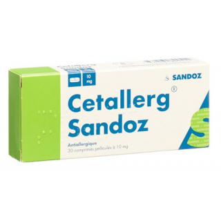 Цеталлерг Сандоз 10 мг 30 таблеток покрытых оболочкой