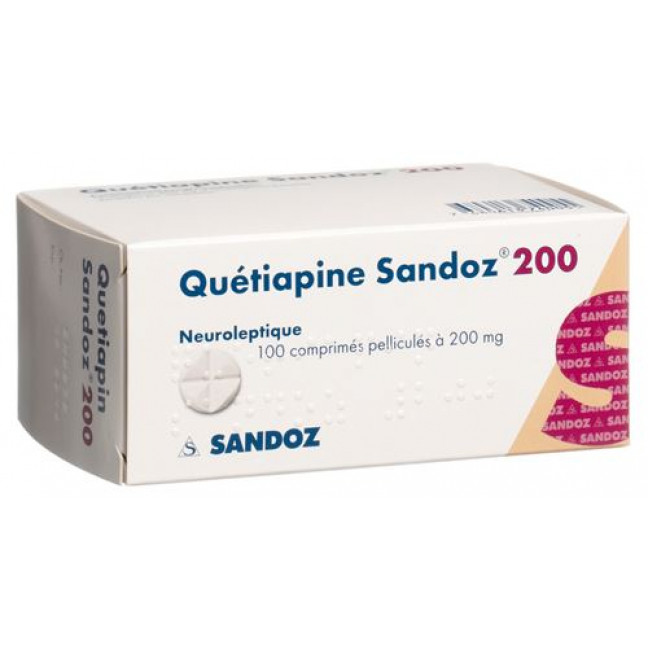 Кветиапин Сандоз 200 мг 100 таблеток покрытых оболочкой 