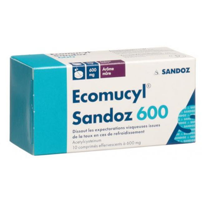 Экомуцил Сандоз 600 мг 10 шипучих таблеток