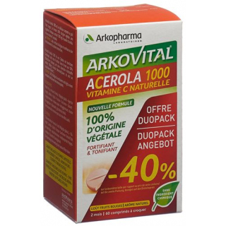 Acerola Arkopharma в таблетках, 1000мг Duo 2x 30 штук