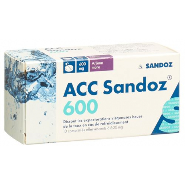 АЦЦ Сандоз 600 мг 10 шипучих таблеток