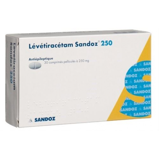 Леветирацетам Сандоз 250 мг 30 таблеток покрытых оболочкой
