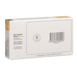 Atorvastatin Pfizer 10 mg 30 filmtablets