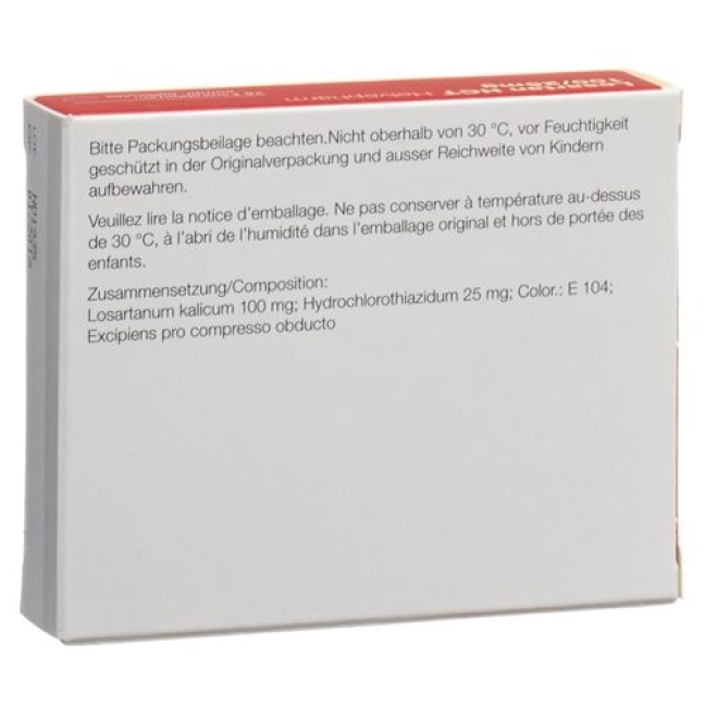 Losartan HCT Helvepharm Filmtabl 100/25мг 28 шт Losartan HCT Helvepharm Filmtabl 100/25мг 28 шт