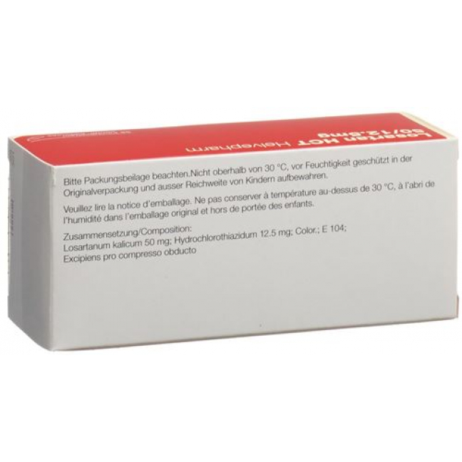Losartan HCT Helvepharm 50/12.5 mg 98 filmtablets