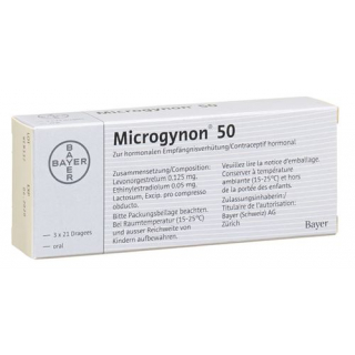 Микрогинон 50 мг 3 x 21 драже