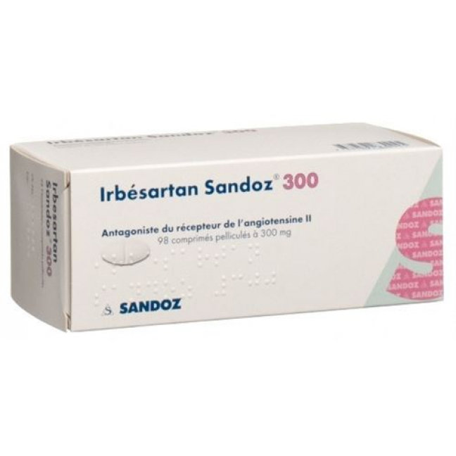Ирбесартан Сандоз 300 мг 98 таблеток покрытых оболочкой