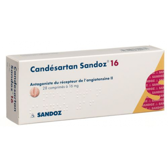 Кандесартан Сандоз 16 мг 28 таблеток 