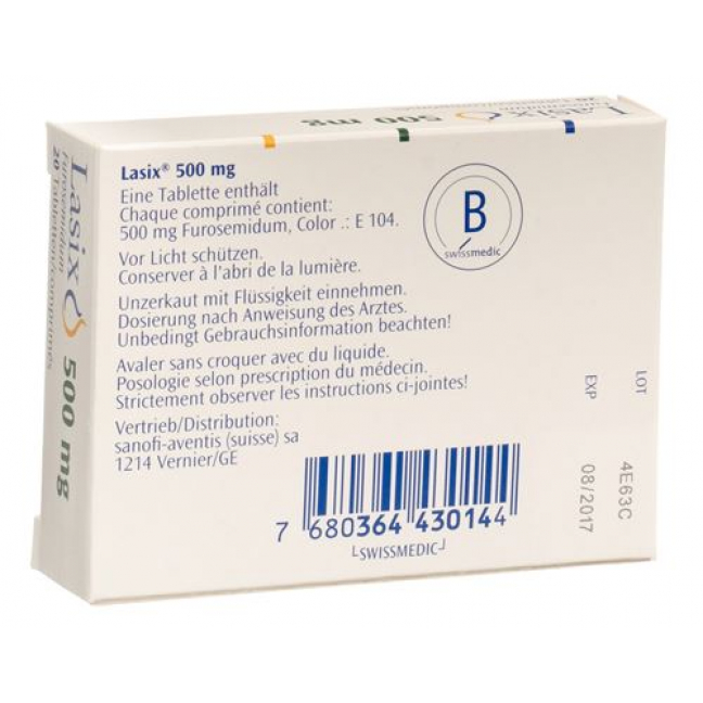 Лазикс 500 мг 20 таблеток