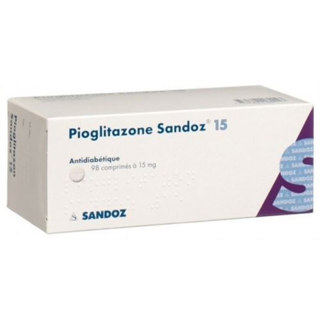 Пиоглитазон Сандоз 15 мг 98 таблеток