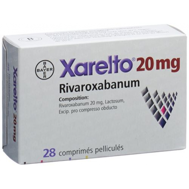 Ксарелто 20 мг 28 таблеток покрытых оболочкой 