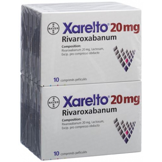 Ксарелто 20 мг 10 х таблеток покрытых оболочкой 