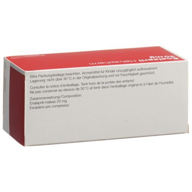 Эналаприл Хелвефарм 20 мг 98 таблеток
