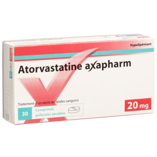 Аторвастатин Аксафарм 20 мг 100 таблеток покрытых оболочкой 