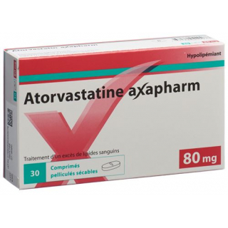 Аторвастатин Аксафарм 80 мг 30 таблеток покрытых оболочкой 