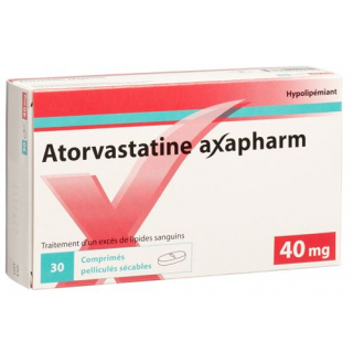 Аторвастатин Аксафарм 40 мг 30 таблеток покрытых оболочкой 