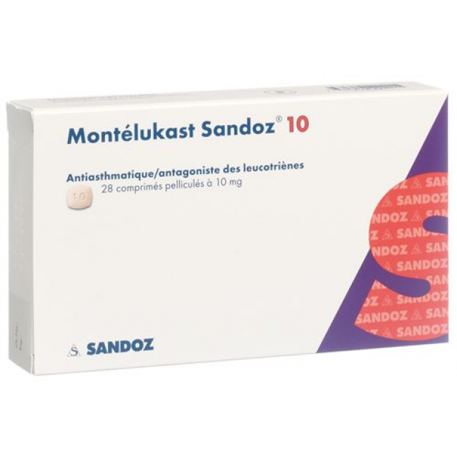 Монтелукаст Сандоз 10 мг 28 таблеток покрытых оболочкой