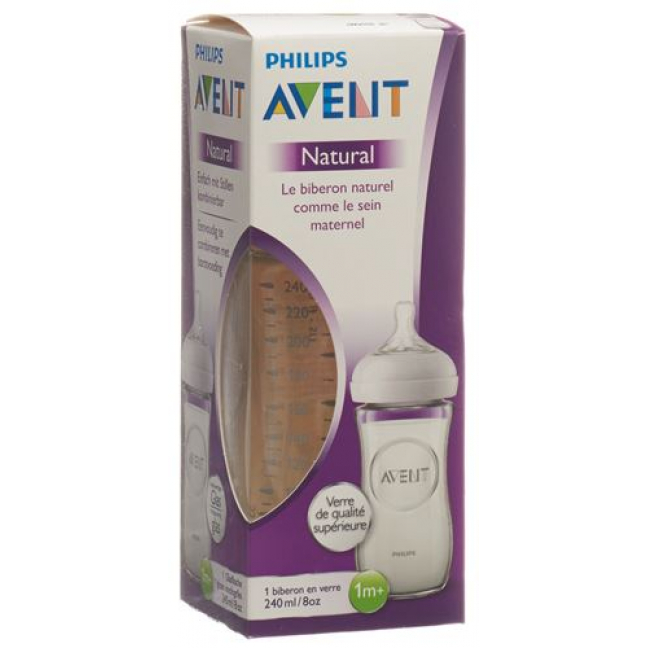 Avent Naturnah-Flasche 240мл Glas