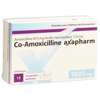 CO Амоксициллин Аксафарм 1000 мг 12 таблеток покрытых оболочкой 