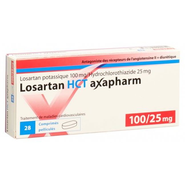 Losartan HCT Axapharm 100/25 mg 28 filmtablets