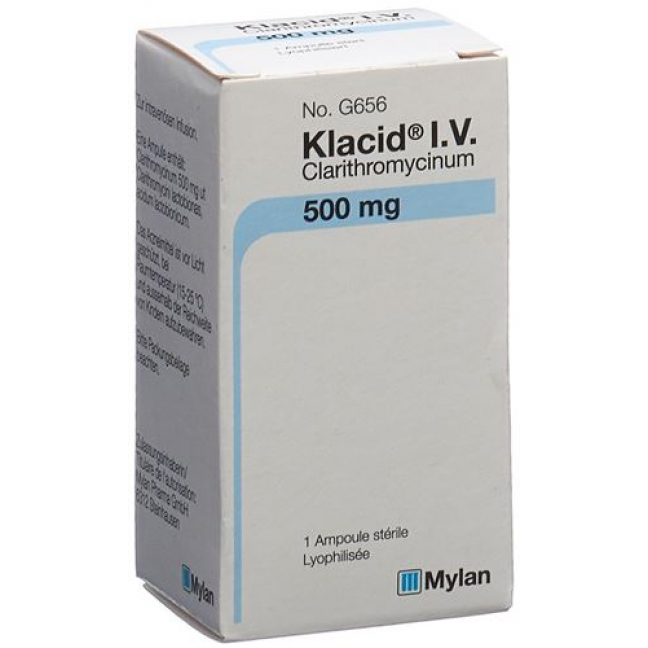 Клацид 500 мг сухое вещество 1 флакон