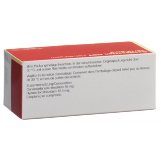 Кандесартан HCT Хелвефарм 16/12,5 мг 100 таблеток