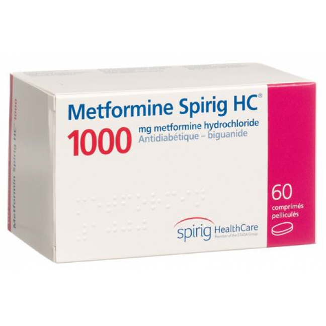 Метформин Спириг 1000 мг 60 таблеток покрытых оболочкой