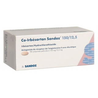 Ко-Ирбесартан Сандоз 150/12,5 мг 98 таблеток покрытых оболочкой