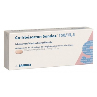 Ко-Ирбесартан Сандоз 150/12,5 мг 28 таблеток покрытых оболочкой