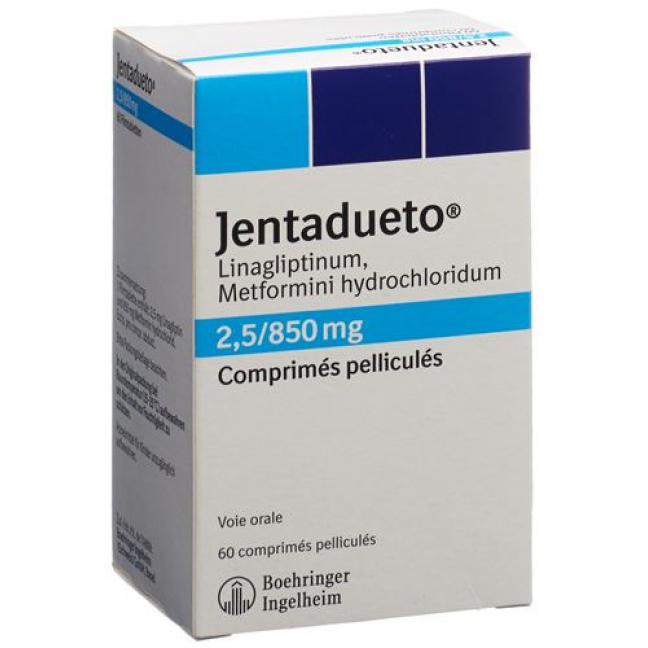 Джентадуэто 2,5 мг / 850 мг 60 таблеток покрытых оболочкой