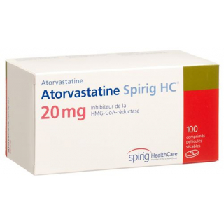 Аторвастатин Спириг 20 мг 100 таблеток покрытых оболочкой