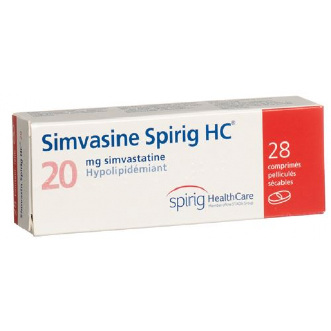 Симвазин Спириг 20 мг 28 таблеток покрытых оболочкой