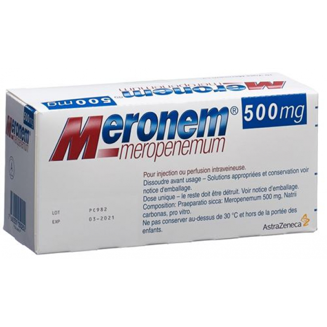 Меронем сухое вещество 500 мг 10 флаконов